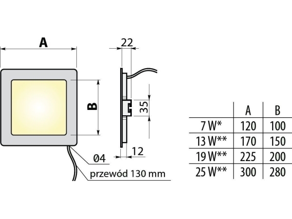 GTV LED downlight MATIS PLUS 19W 1520 lm 120° IP20 3000K indbygget hvid LD-MAW19W-CBP