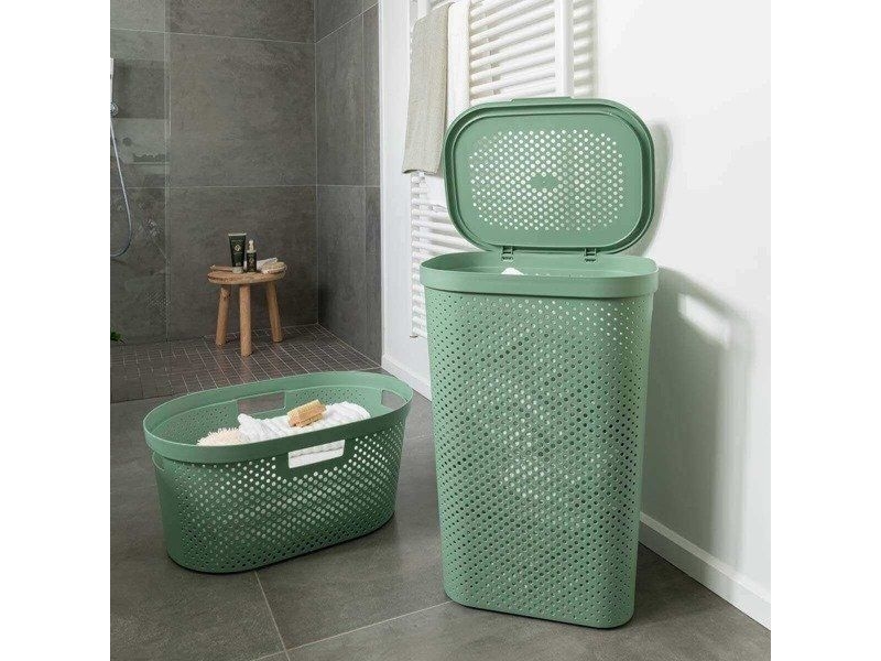 Curver Infinity 59L olivengrøn genanvendt vasketøjspose 245809