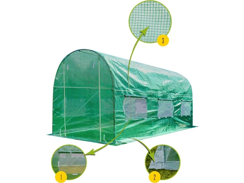 Funfit kasvihuone 400 cm x 200 cm x 250 cm