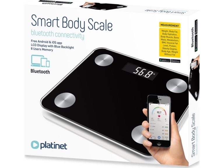 Platinum smart scale PBSBTB, svart | Hälsa - Personlig vård - Badrumsvågar | GameStuff