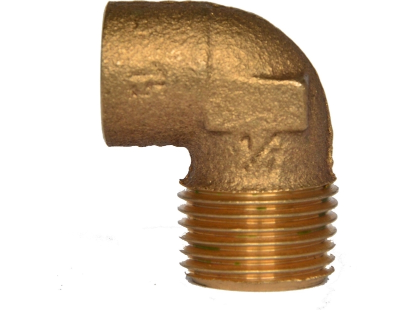 Conex albue til loddede og gevindforbindelser 15x1/2 brun - 4092G015004000