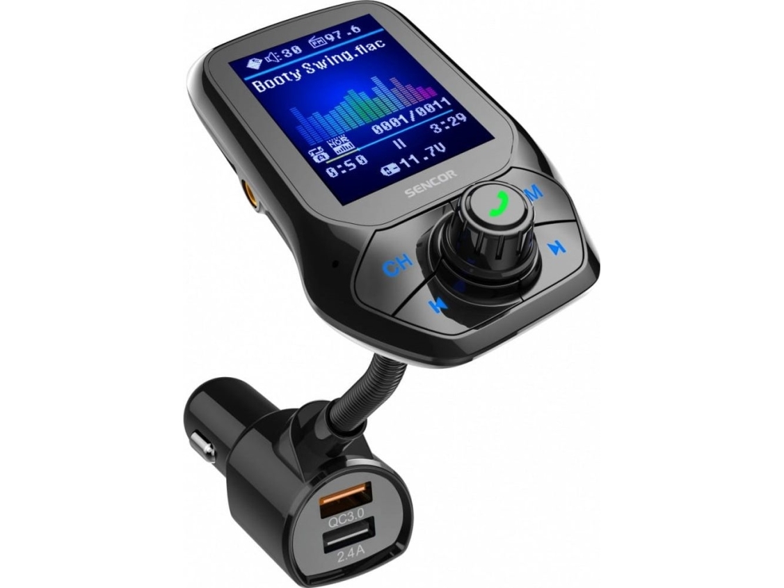 FM-sändare Sencor Transmitter SWM 5858 BT Modulator BT/MP3, 2 USB, micro TF/SD -SWM 5858 BT | TV, Ljud & Bild - Stereo - Radio (DAB och FM) | GameStuff