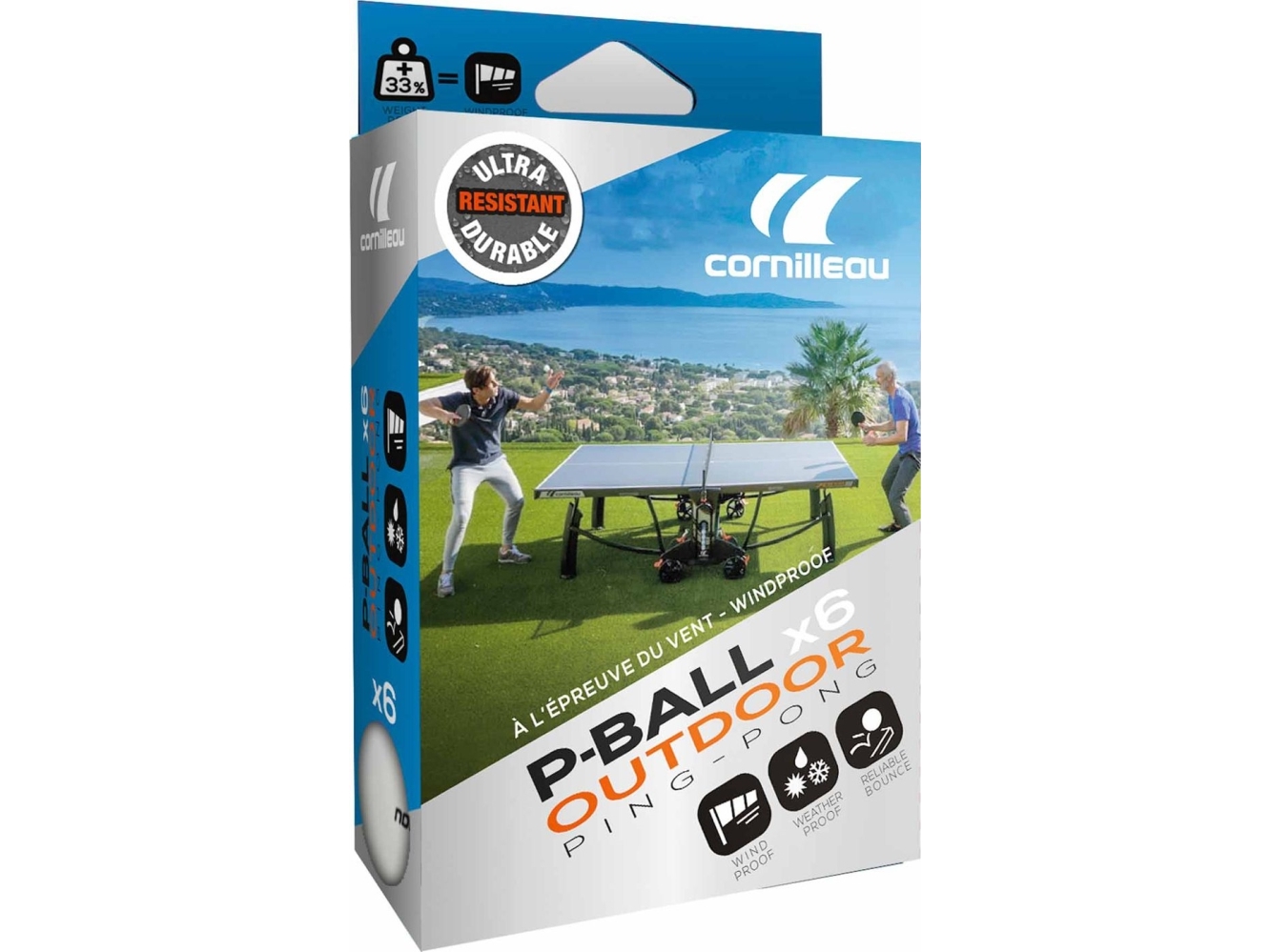 Cornilleau CORNILLEAU OUTDOOR BALLS WHITE 6 st | Sport & Träning - Sportutrustning - Tennis | GameStuff