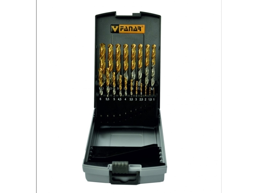 Universalboremaskine Fanar Drill Set Nwka Fi 1.00-10.00Mm 19Pc Czw-19 Hsse Tin Inox