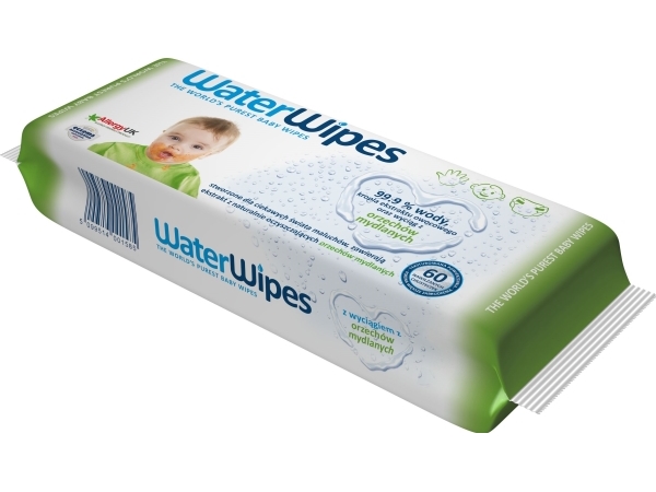 Waterwipes Waterwipes, Reine Wassergetränkte Tücher, Soapberry (Mit Waschnussextrakt), 60 Stück De