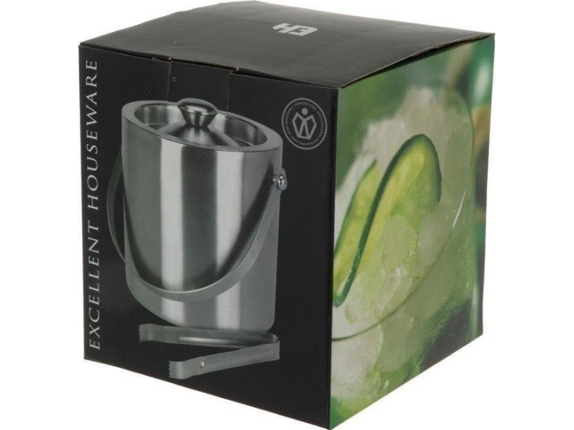 Excellent Houseware Isskopa termosbehållare med tång | Bordssättning - Par - Plattor | GameStuff