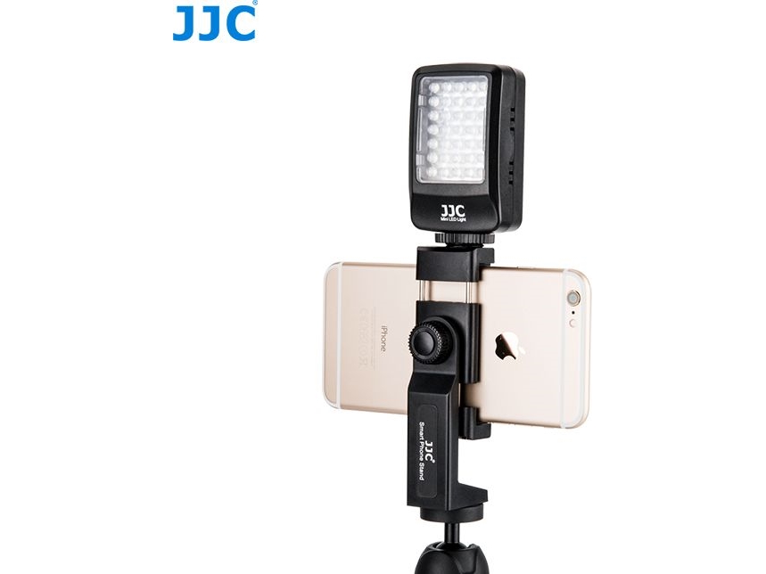 JJC selfie-stick Solidt stativ-beslag 360 graders drejning til stativ 1/4 telefon/smartphone