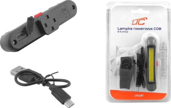 LTC LED COB syklivalo valkoinen/punainen 5 valotilaa (LXLL87)