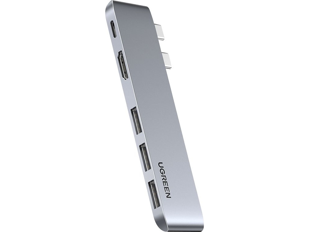 Ugreen 60559, USB 3.2 Gen 1 (3.1 Gen 1) Type-C, Silver, 112 mm, 28 mm, 85 mm | Datorer & Surfplattor - Bärbara tillbehör - Port Replicator och dockning | GameStuff