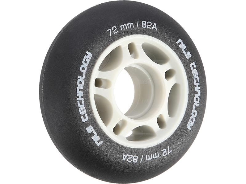 Nils Extreme PU 72x24 82A sorte matte hjul (4 stk.)