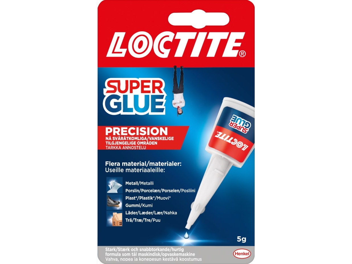 Loctite Superglue Prec. 5G Fl. Bk - (12 stk.) | Kontorsmaterial - Lim - Rollerlim | GameStuff