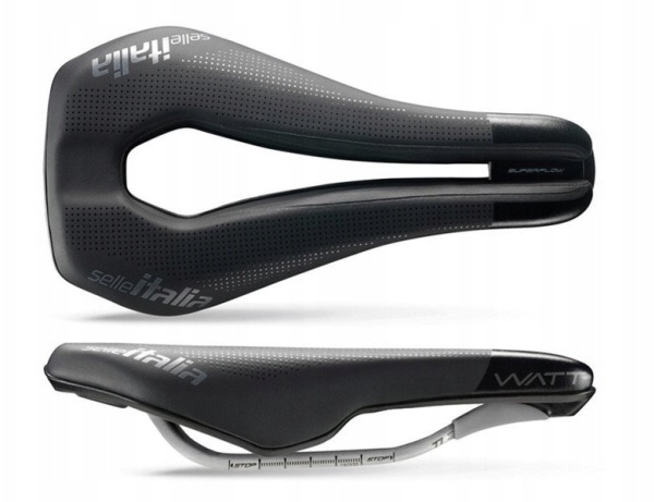 Selle Italia Siodło Selle Italia Watt Gel Superflow (Id Match - U3) Ti 316 Tube 7, Duro-Tek, Sort (New)