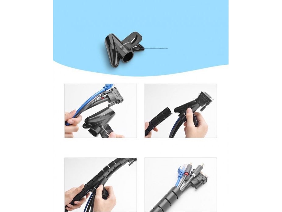 Organizer Ugreen Ugreen maskownica organizer do kabli 3m czarny (30819)