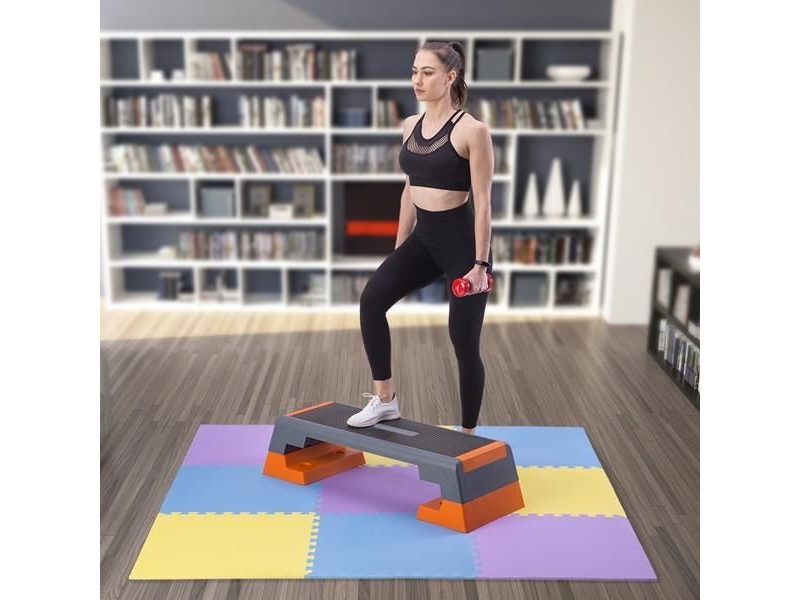 One Fitness skyddsmatta MP10 180 x 180 x 1 cm flerf&auml;rgad
