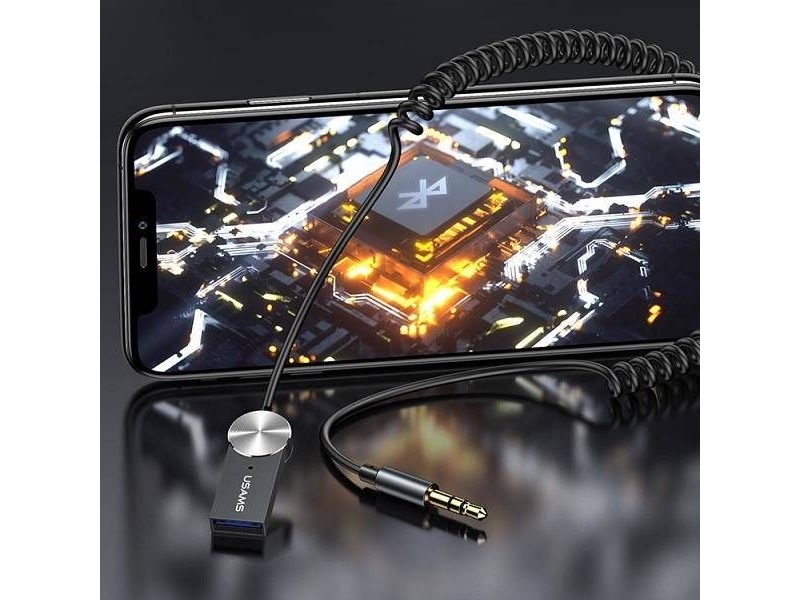 Usams Usams Adapter Bluetooth 5.0 Usb-Aux Audio Adapter Gray/Tarnish Sj464jsq01 (Us-Sj464)