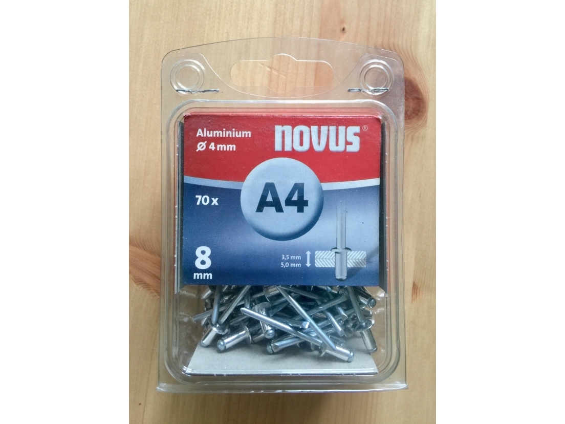 NOVUS Rivets A 4 X 8 ALU 70pc