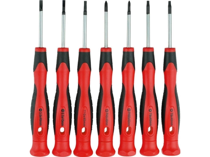 DEDRA Set of precision screwdrivers, 7 pcs, CrV steel