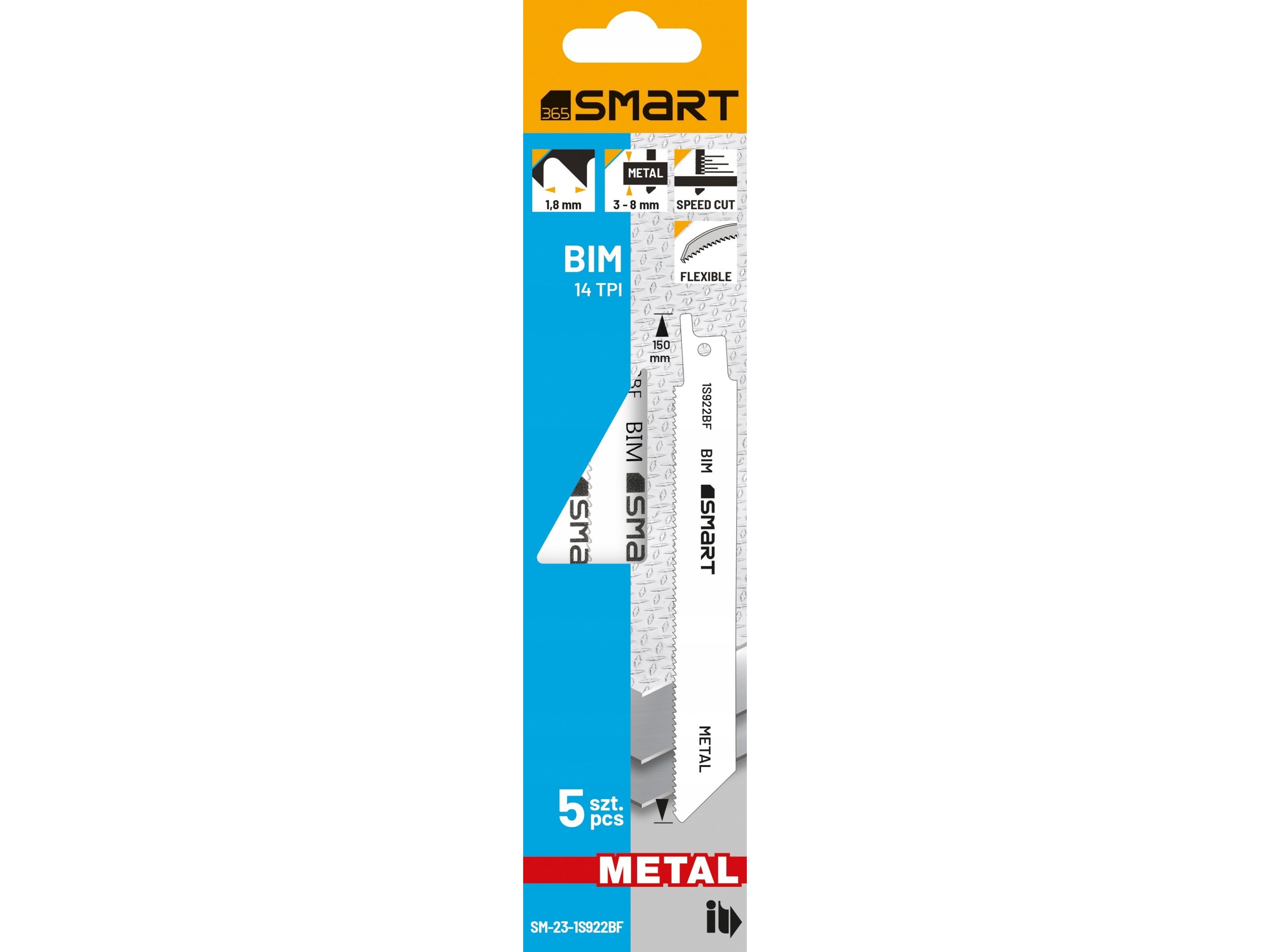 Smart SM-23-1S922BF savklinge til stiksav/metal, BIM