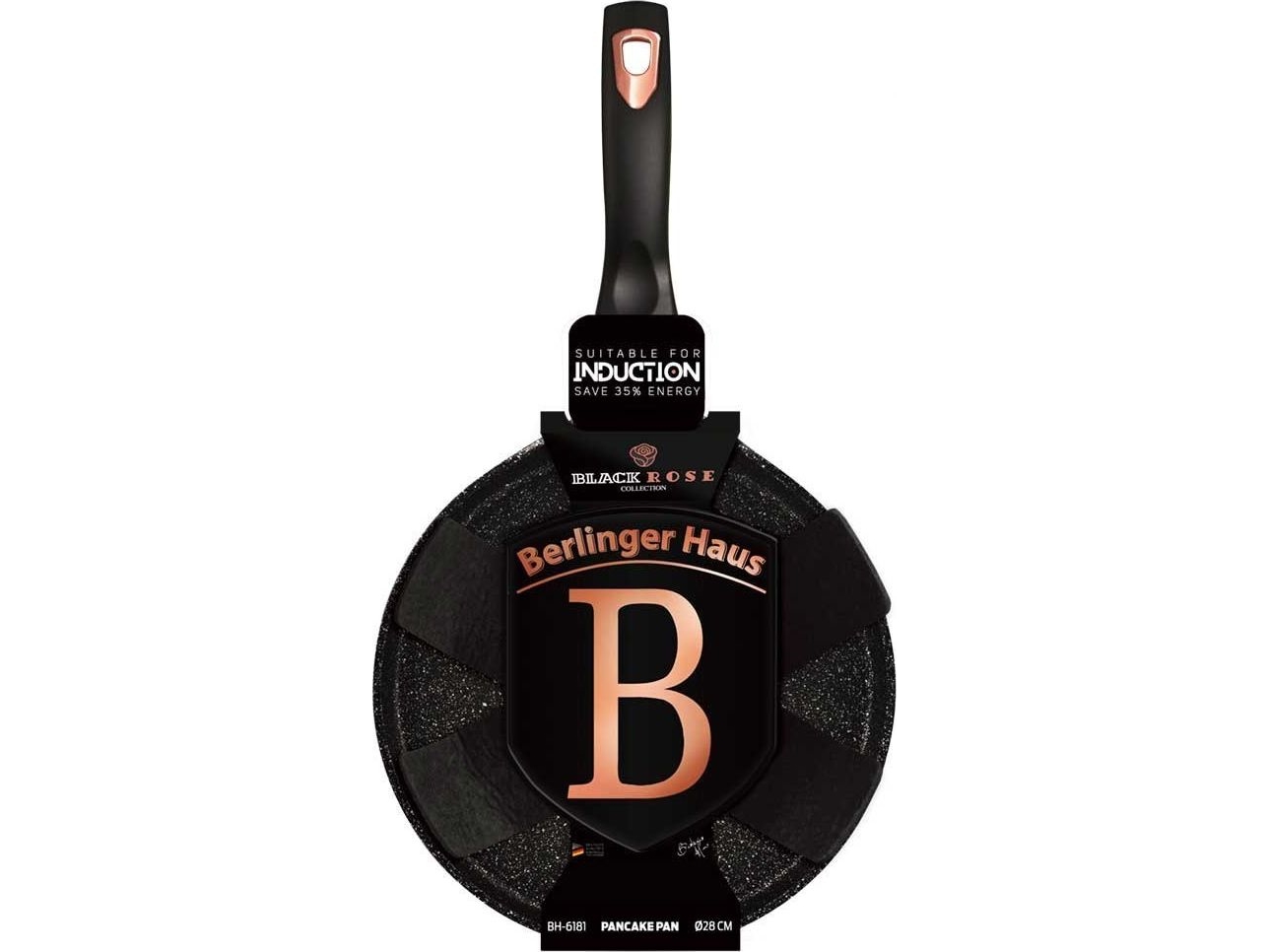 Berlinger Haus GRANITE PAN FOR PANCAKES 28cm BERLINGER HAUS BH-6181 Black Rose