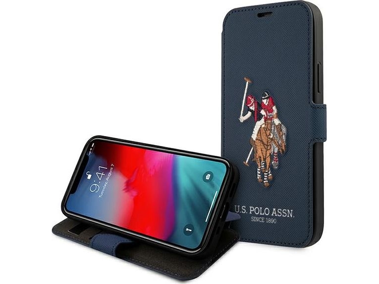 U.S. Polo Assn Us Polo Usflbkp12lpugflnv Iphone 12 Pro Max 6.7 "Navy Blue/Navy Book Polo Embroidery Collection