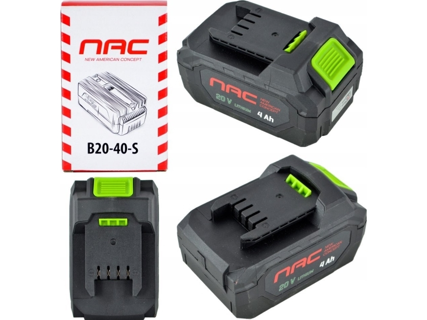 NAC.AKUMULATOR 20V 4Ah SERIA S | Elverktyg - Prof. Akku verktyg - Murhammare | GameStuff