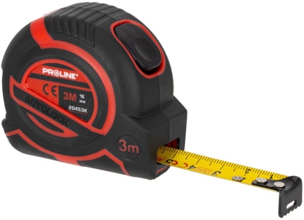 Pro-Line målebånd 3 m / 16 mm mat. zaw. ce. karta.proline