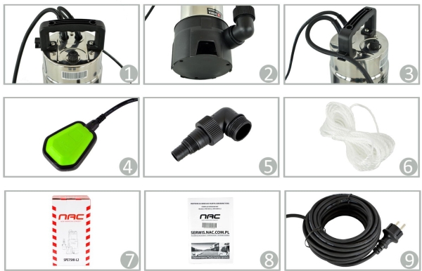 Drenažinis vandens siurblys Nac SPE75HI-L2  750 W