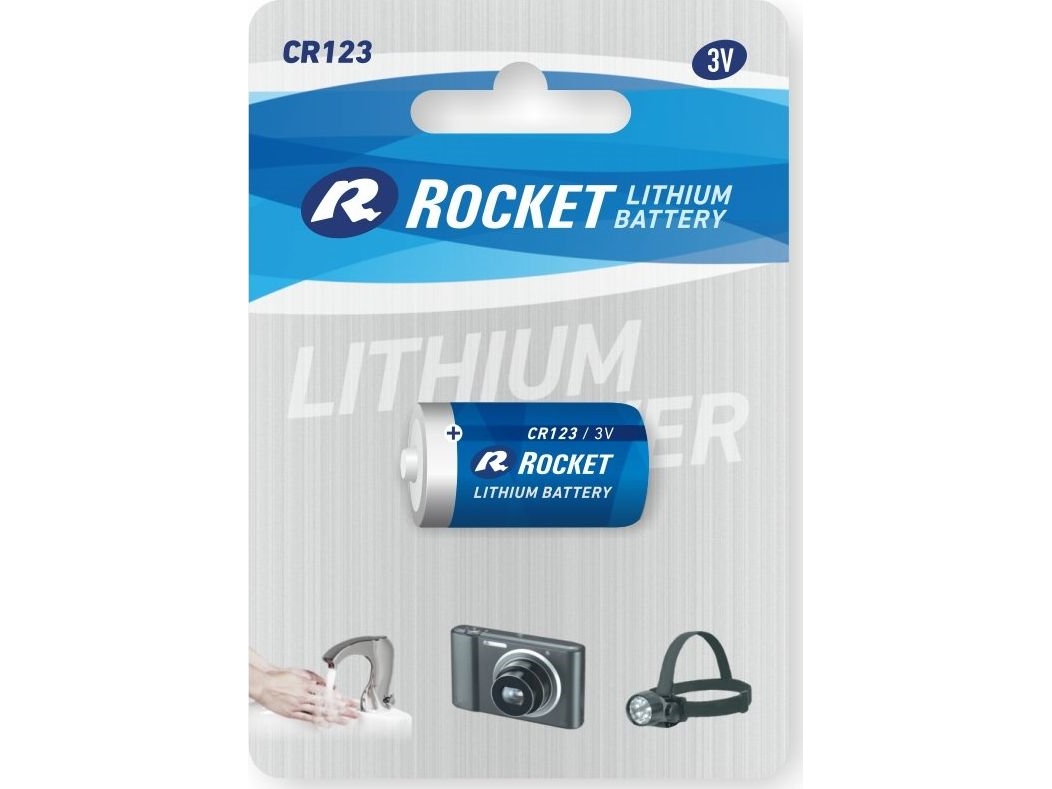 Rocket CR123 1600mAh batteri 1 stk.