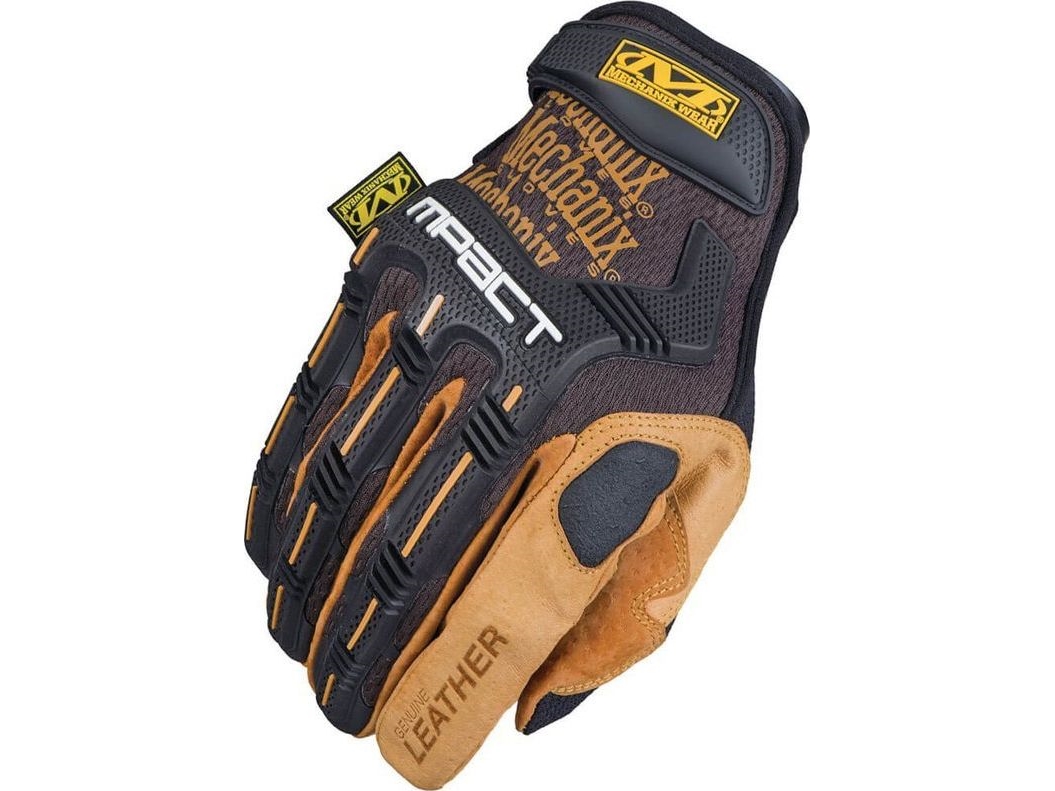 Mechanix Wear M-Pact Leather handsker sort-coyote XL