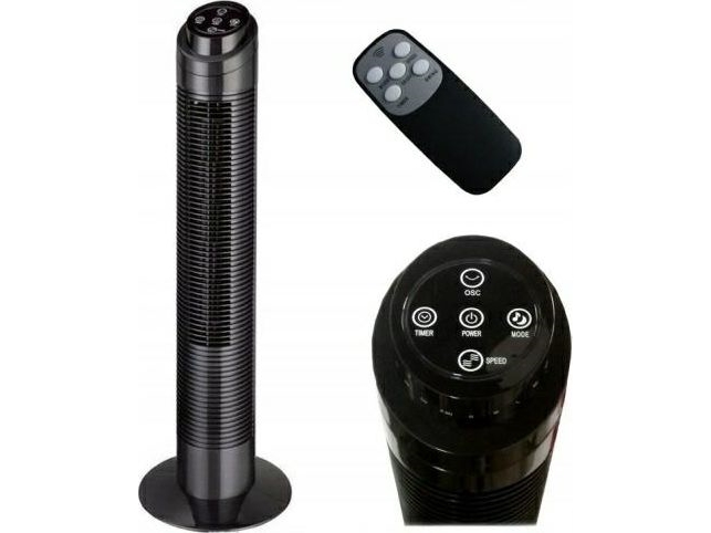 Volteno BLACK TUBE FAN + REMOTE CONTROL VO0674