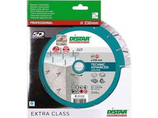 Diamant klinge Technic Adv. Ø125 mm Distar Speed f/beton & granit billede