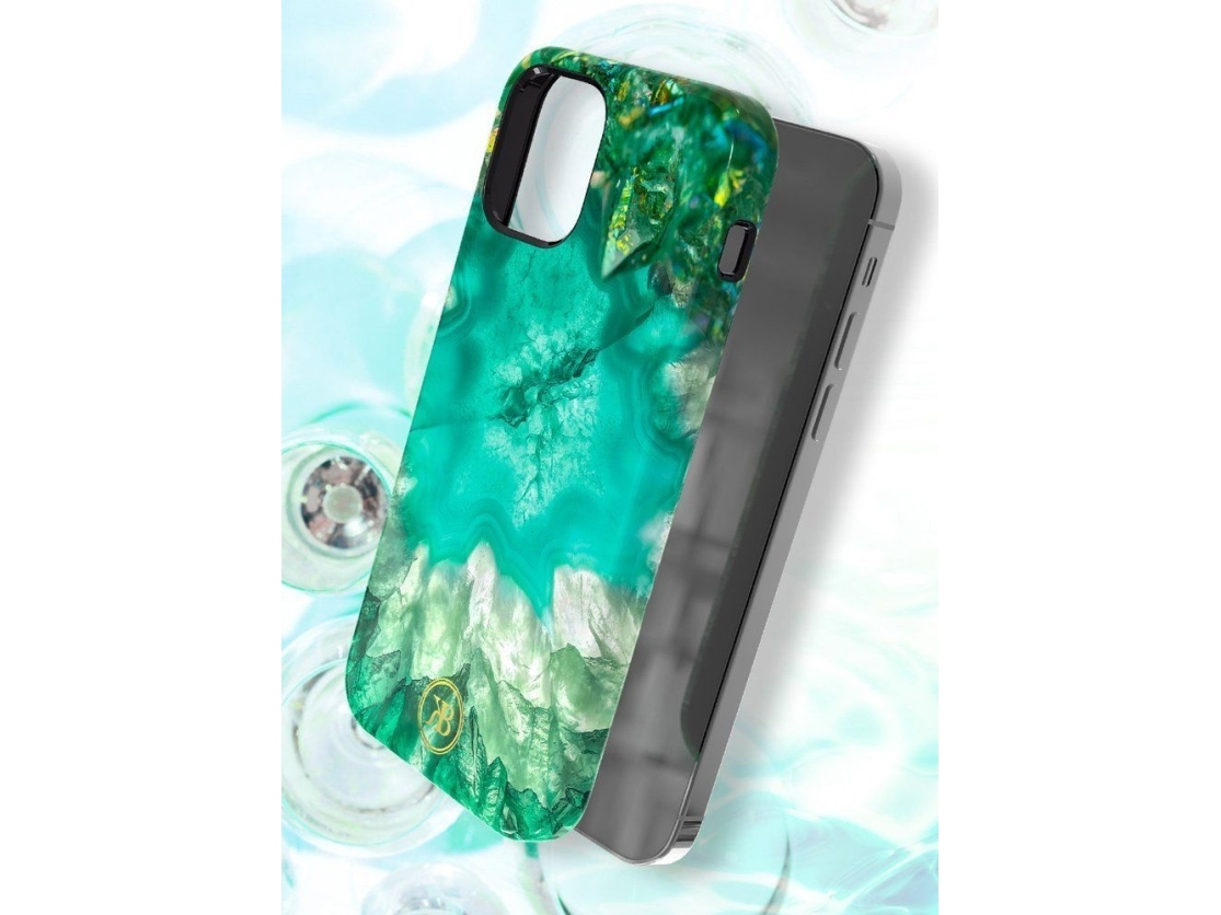 Kingxbar Kingxbar Agate Series Elegant Etui Med Agatprint Iphone 12 Mini Grøn Universal