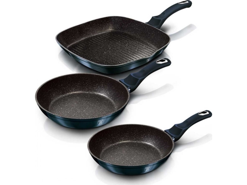 Berlinger Haus Frying pan SET OF 3 GRANITE PANS 20/24/28CM BERLINGER HAUS BH-6140 AQUAMARINE