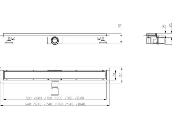 Hydroland HYDROLAND LINEAR DRAINAGE SLEEK 1200 // OD.H.SLEEK-1200
