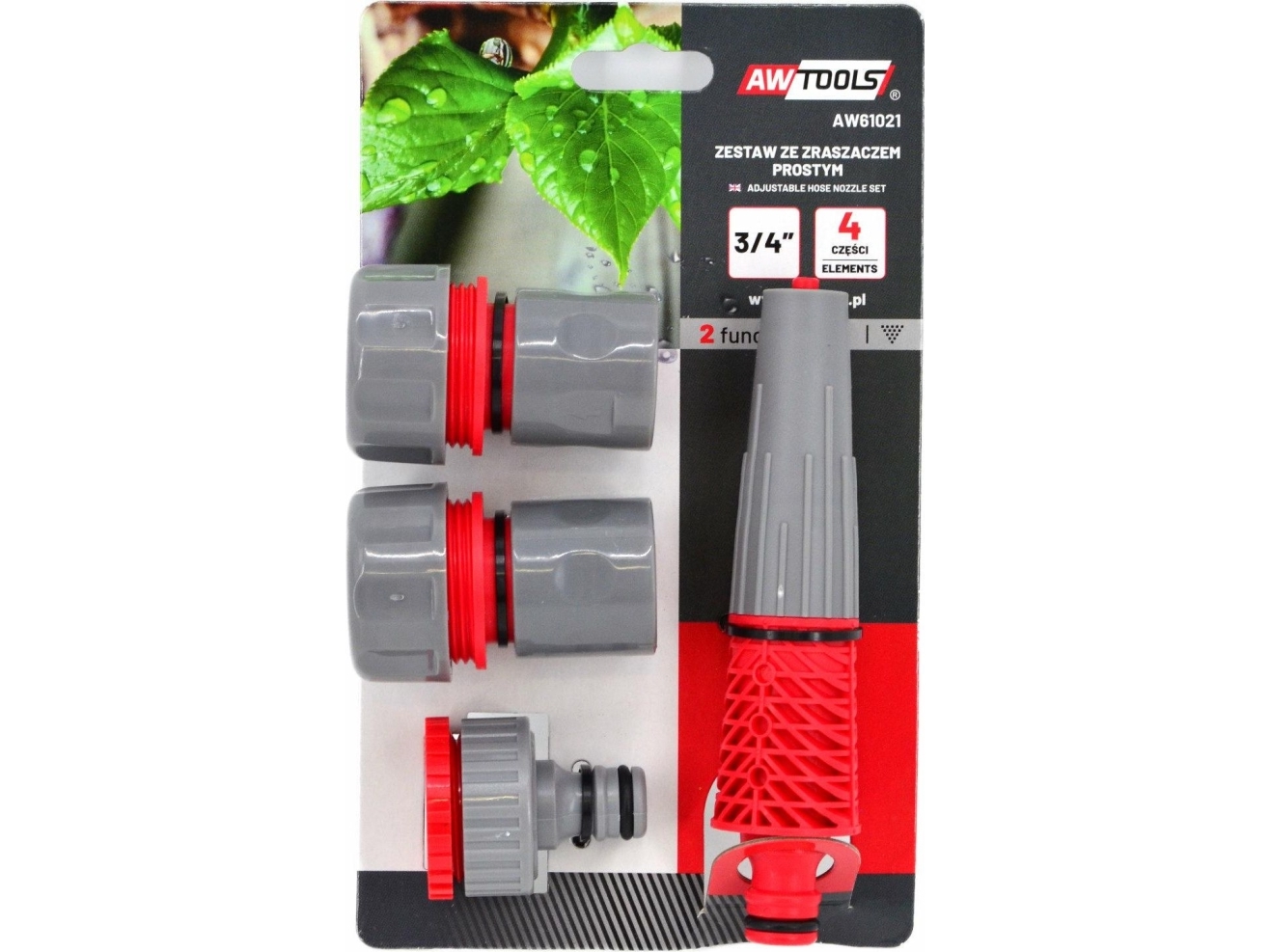 AWTools ZRASZAJACY-set 4 st 3/4 AW61021 | Trädgården - Bevattning av trädgårdar - Sprutpistoler | GameStuff