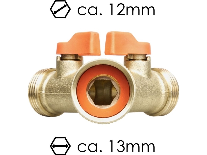 Mässing triangel GW3/4 x 2 GZ3/4 kulventiler | VVS Artiklar - Ventiler - Kulventiler | GameStuff
