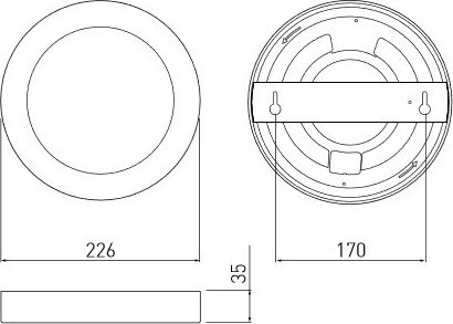 Gtv Bolero Led-Downlight 18W 3000K/4000K/6400K Variabel 1600Lm Aufputz/Einbau 226