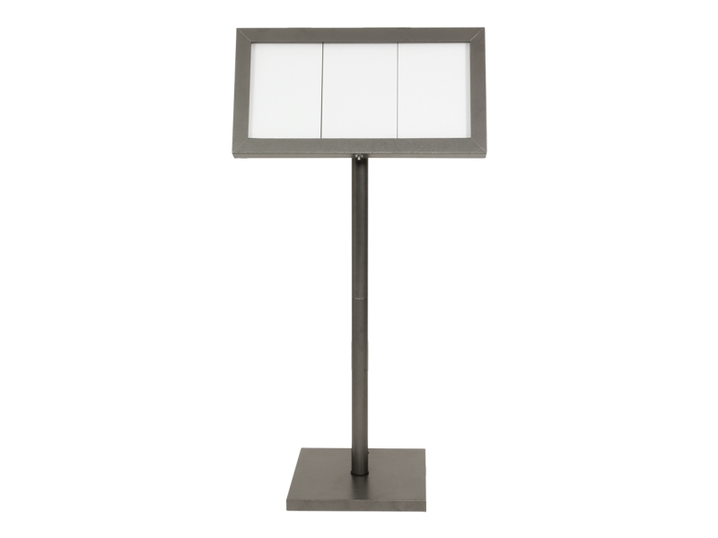 Securit Coated Steel Led Informationsdisplay 135 Til 3Xa4, Sort - Komplet Kit