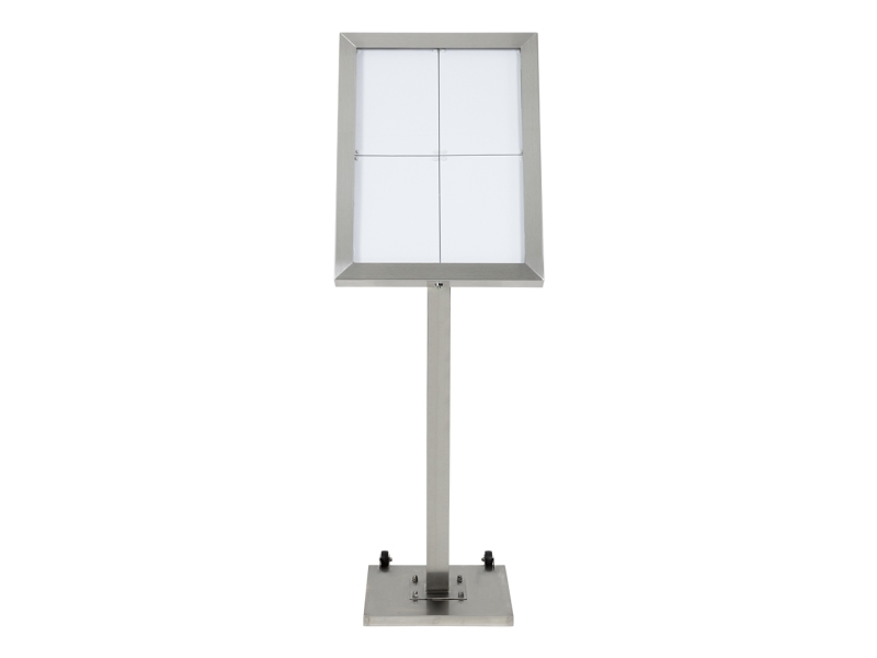Securit Led-Informationsdisplay Aus Edelstahl 120 Für 4Xa4, Stahl – Komplett-Kit