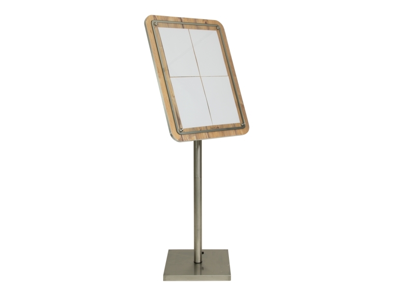 Securit® GLASS STAR Informationsdisplay 125 til 4xA4, eg - komplet kit