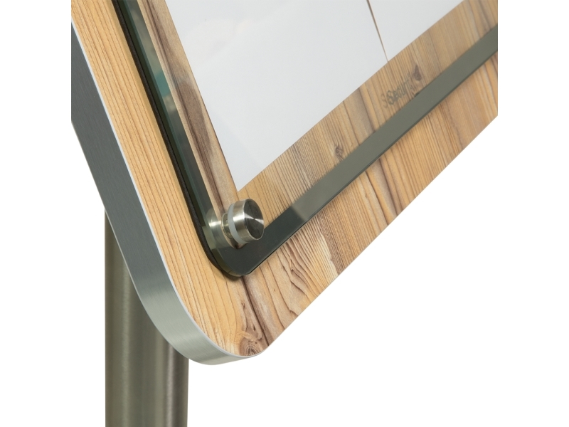 Securit® GLASS STAR Informationsdisplay 85 til 4xA4, eg - komplet kit