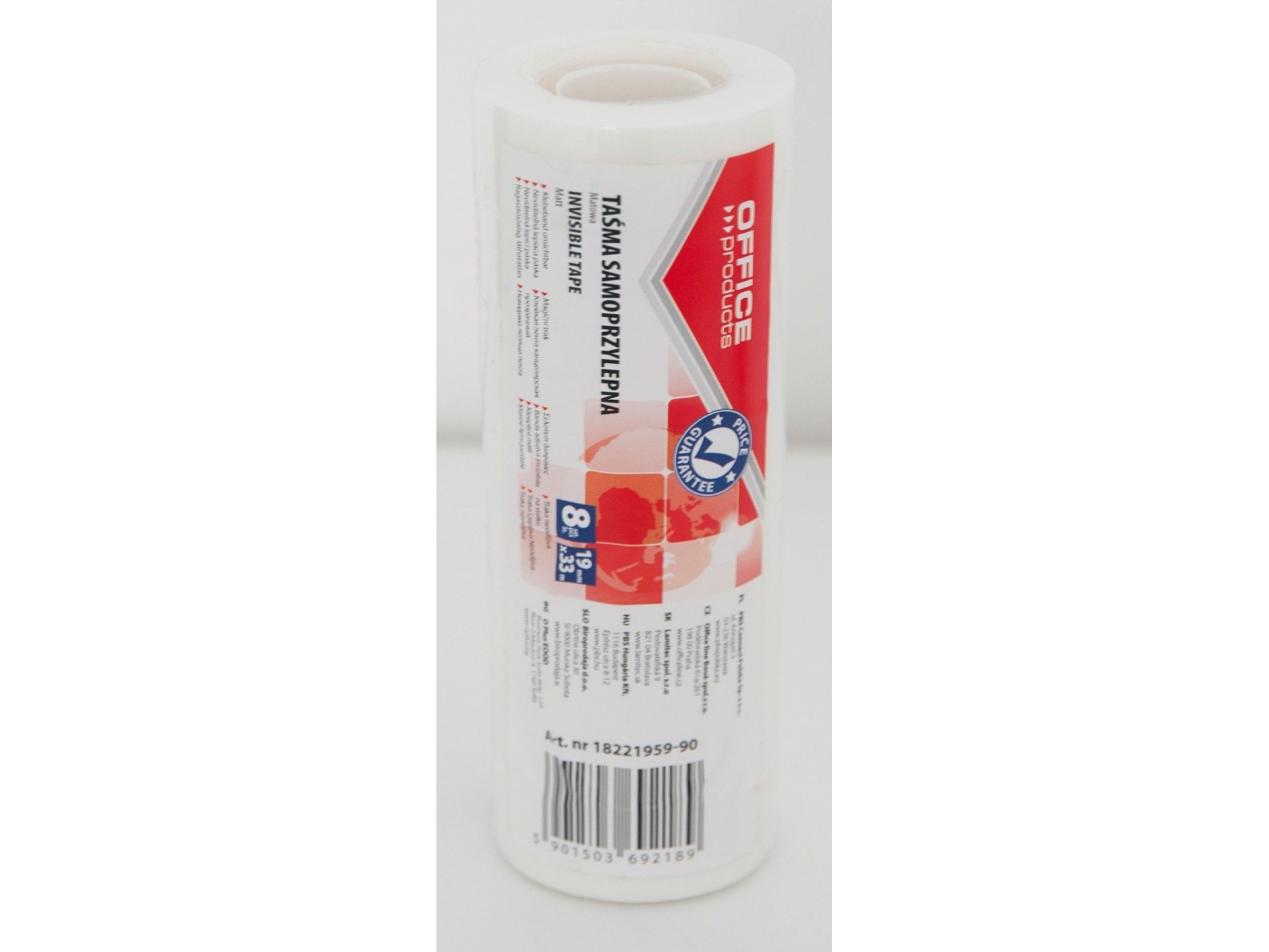 Toimistotuotteet Toimistoteippi, 19 mm x 33 m, 8 kpl, matta