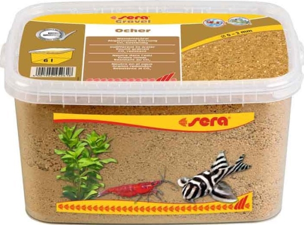 Akvaariokiekko Gravel Ocher O 0 - 2 mm 3 l, okranväristä