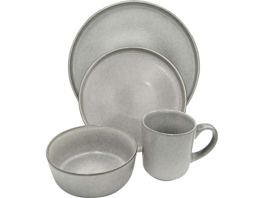 Excellent Houseware Set Middagsservice, Skål, Tallerken, Underkop, Kop, 16 Dele