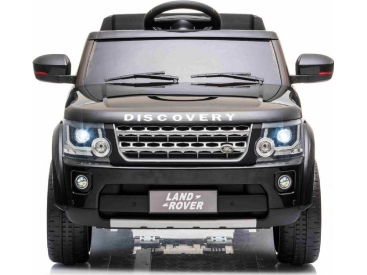 Land Rover Discovery elektrisk børnebil sort + fjernbetjening + EVA-hjul + langsom start + MP3-radio