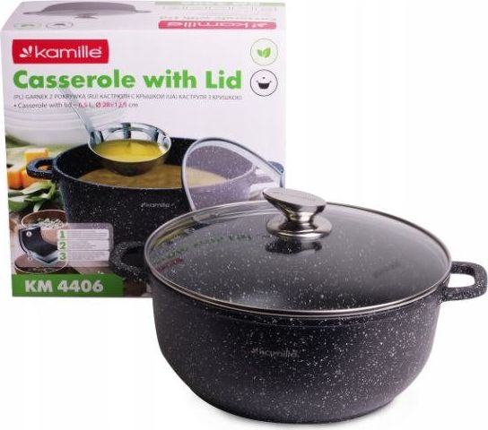 Kamille Garnek Z Pokrywą 28 Cm 6.5L Kamille Km-4406