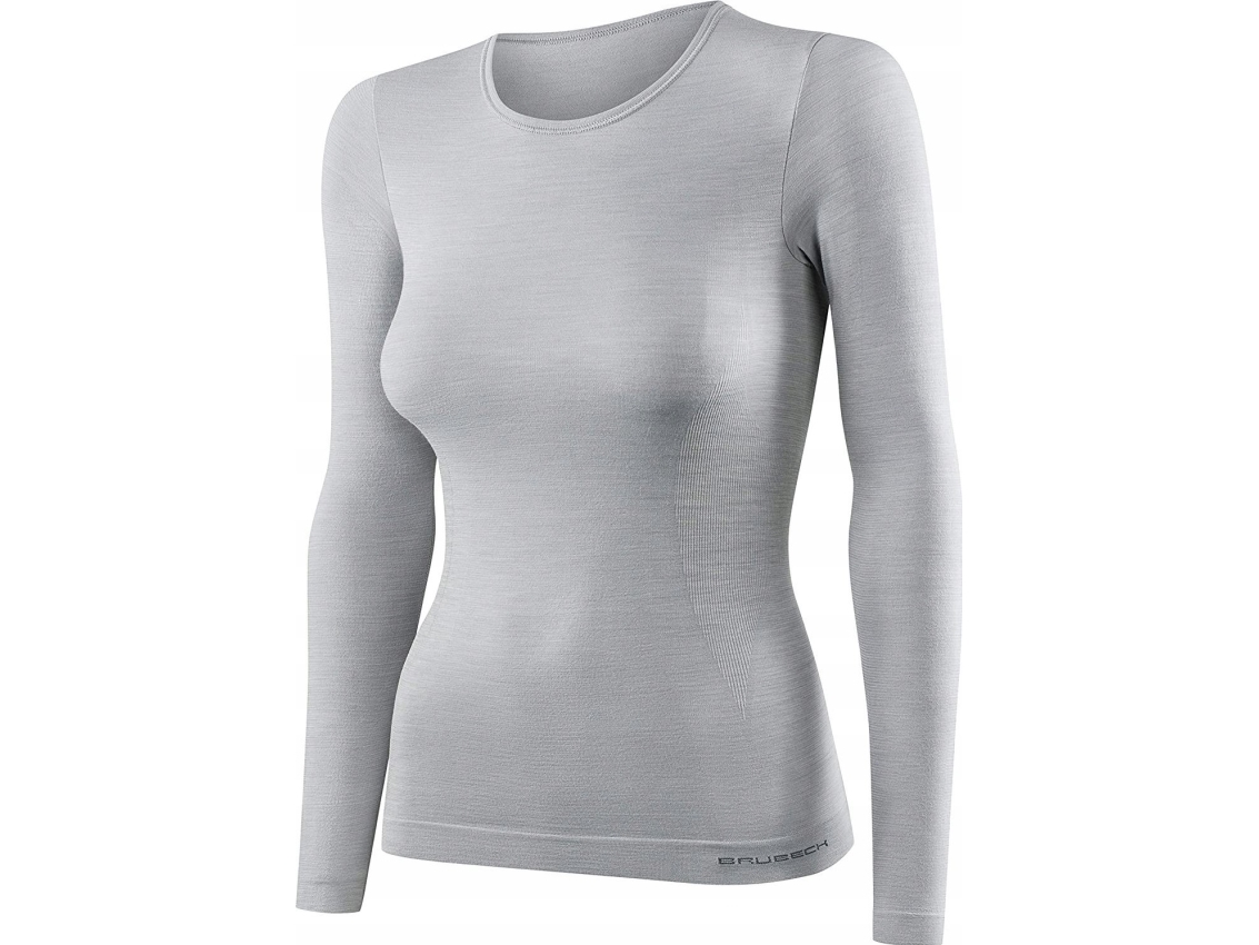 Brubeck LS11610 Langærmet T-shirt til kvinder COMFORT WOOL ash M
