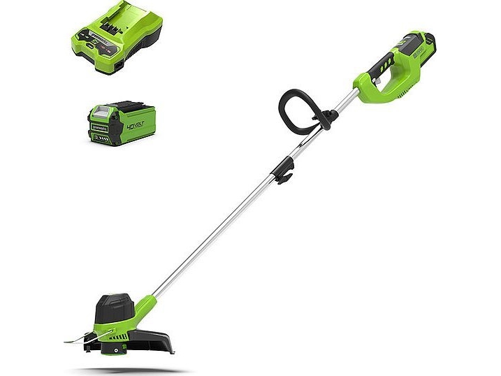 Greenworks, G40ltk2, Trimmer, 40V, Frontmonteret, M/2Ah Batteri Og Lader