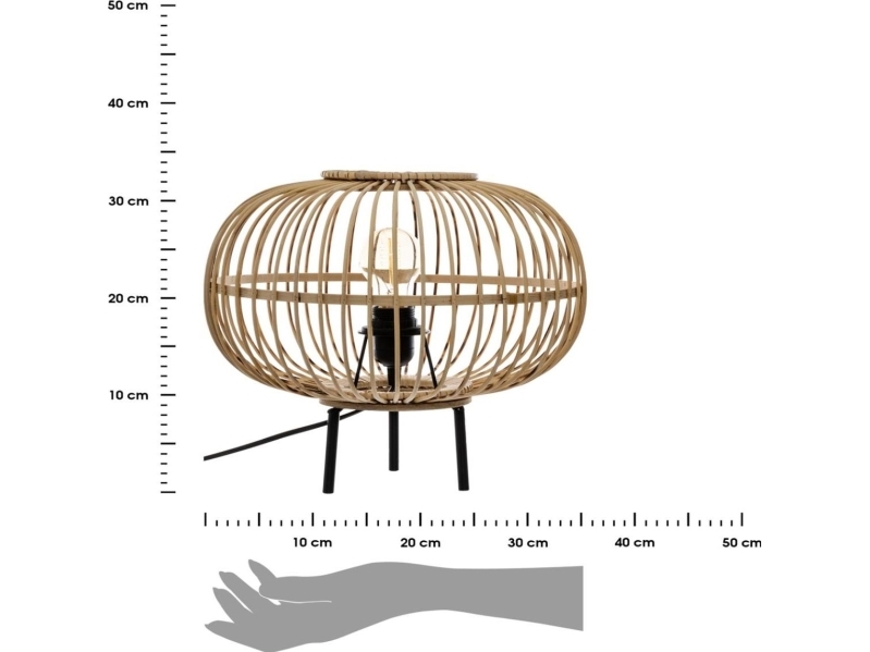 Atmosphera Bamboo Bordlampe Eads Sengelampe 33 Cm