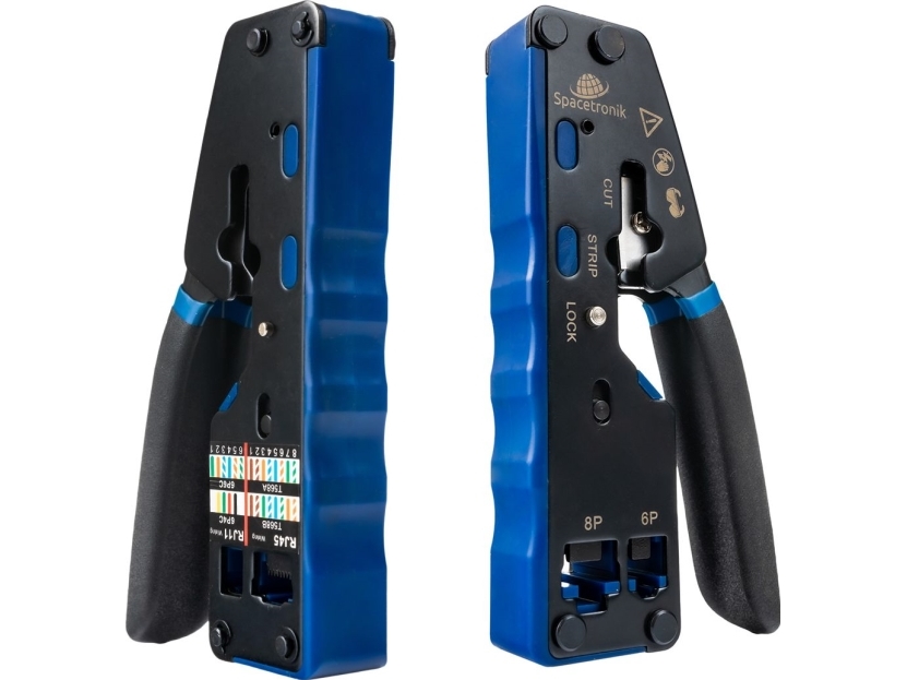Spacetronik krymptång RJ45/RJ12/RJ11 NT-CT03 | EL Artiklar - Verktyg för EL - Test- och kontrollutrustning | GameStuff